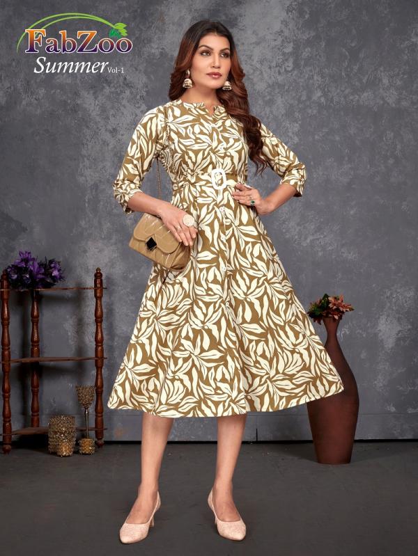 Fabzoo Summer Vol 1 Rayon Printed Frock Style Kurti Collection